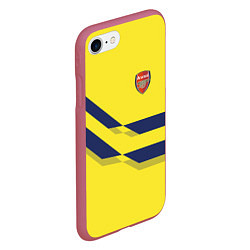 Чехол iPhone 7/8 матовый Arsenal FC: Yellow style, цвет: 3D-малиновый — фото 2