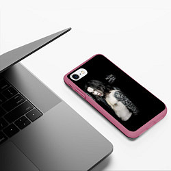 Чехол iPhone 7/8 матовый HIM: Soliday man, цвет: 3D-малиновый — фото 2