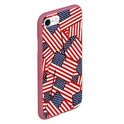 Чехол iPhone 7/8 матовый Америка, цвет: 3D-малиновый — фото 2