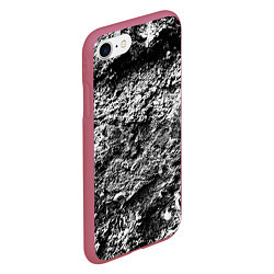 Чехол iPhone 7/8 матовый Серая текстура, цвет: 3D-малиновый — фото 2