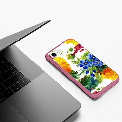 Чехол iPhone 7/8 матовый Summer, цвет: 3D-малиновый — фото 2