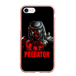 Чехол iPhone 7/8 матовый Iron Predator, цвет: 3D-светло-розовый