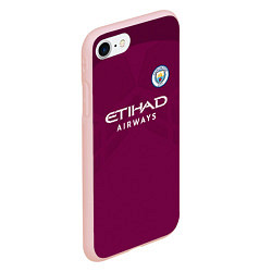 Чехол iPhone 7/8 матовый Man City FC: Away 17/18, цвет: 3D-светло-розовый — фото 2