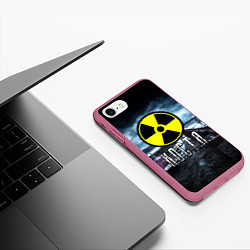 Чехол iPhone 7/8 матовый S.T.A.L.K.E.R: Костя, цвет: 3D-малиновый — фото 2