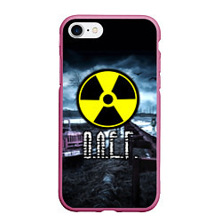 Чехол iPhone 7/8 матовый S.T.A.L.K.E.R: Олег, цвет: 3D-малиновый