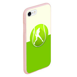 Чехол iPhone 7/8 матовый Символ теннисиста, цвет: 3D-светло-розовый — фото 2