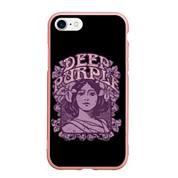 Чехол iPhone 7/8 матовый Deep Purple, цвет: 3D-светло-розовый