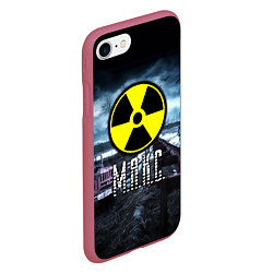 Чехол iPhone 7/8 матовый S.T.A.L.K.E.R: Макс, цвет: 3D-малиновый — фото 2