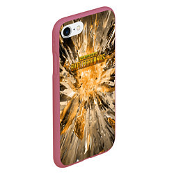 Чехол iPhone 7/8 матовый PUBG: Abstract Explode, цвет: 3D-малиновый — фото 2