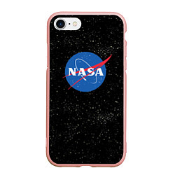 Чехол iPhone 7/8 матовый NASA: Endless Space, цвет: 3D-светло-розовый