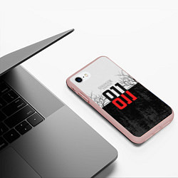 Чехол iPhone 7/8 матовый Stranger Things 011, цвет: 3D-светло-розовый — фото 2