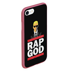 Чехол iPhone 7/8 матовый Rap God Eminem, цвет: 3D-малиновый — фото 2