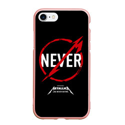 Чехол iPhone 7/8 матовый Metallica: Like Never Before, цвет: 3D-светло-розовый