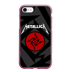 Чехол iPhone 7/8 матовый Metallica Star, цвет: 3D-малиновый