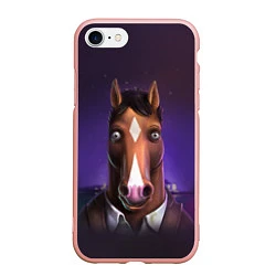 Чехол iPhone 7/8 матовый BoJack, цвет: 3D-светло-розовый