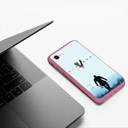 Чехол iPhone 7/8 матовый Vikings, цвет: 3D-малиновый — фото 2