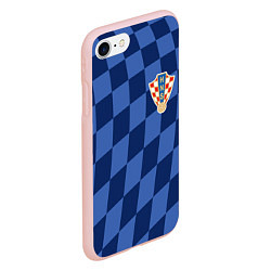 Чехол iPhone 7/8 матовый Сборная Хорватии, цвет: 3D-светло-розовый — фото 2