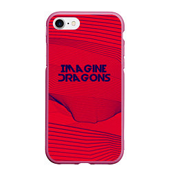 Чехол iPhone 7/8 матовый Imagine Dragons: Violet Stereo, цвет: 3D-малиновый