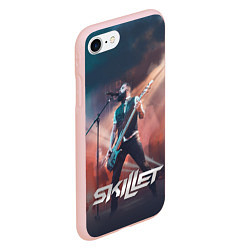 Чехол iPhone 7/8 матовый Skillet: John Cooper, цвет: 3D-светло-розовый — фото 2