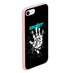 Чехол iPhone 7/8 матовый Skillet: Sick of it, цвет: 3D-светло-розовый — фото 2