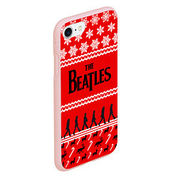 Чехол iPhone 7/8 матовый The Beatles: New Year, цвет: 3D-светло-розовый — фото 2