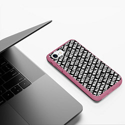 Чехол iPhone 7/8 матовый YNWA, цвет: 3D-малиновый — фото 2