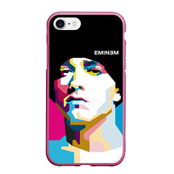Чехол iPhone 7/8 матовый Eminem Poly Art, цвет: 3D-малиновый