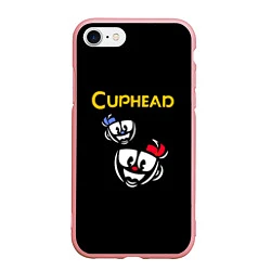 Чехол iPhone 7/8 матовый Cuphead: Mugman Faces, цвет: 3D-баблгам