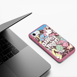 Чехол iPhone 7/8 матовый Garage Project, цвет: 3D-малиновый — фото 2
