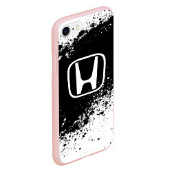 Чехол iPhone 7/8 матовый Honda: Black Spray, цвет: 3D-светло-розовый — фото 2
