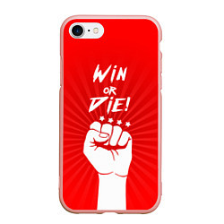 Чехол iPhone 7/8 матовый FCSM: Win or Die, цвет: 3D-светло-розовый