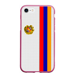 Чехол iPhone 7/8 матовый I Love Armenia, цвет: 3D-малиновый
