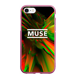 Чехол iPhone 7/8 матовый Muse: Colour Abstract, цвет: 3D-малиновый