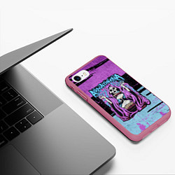 Чехол iPhone 7/8 матовый Asking Alexandria: Purple Death, цвет: 3D-малиновый — фото 2