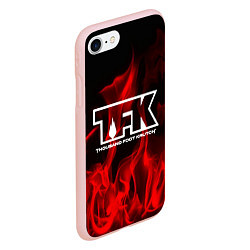 Чехол iPhone 7/8 матовый Thousand Foot Krutch: Red Flame, цвет: 3D-светло-розовый — фото 2