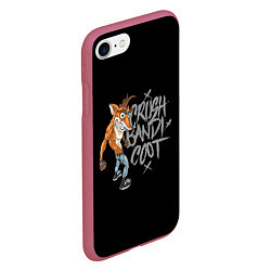 Чехол iPhone 7/8 матовый Crush Bandicoot, цвет: 3D-малиновый — фото 2