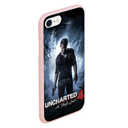 Чехол iPhone 7/8 матовый Uncharted 4: A Thief's End, цвет: 3D-светло-розовый — фото 2