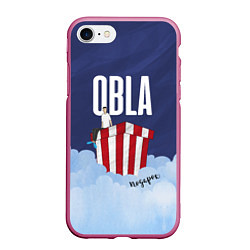 Чехол iPhone 7/8 матовый OBLADAET Gift, цвет: 3D-малиновый
