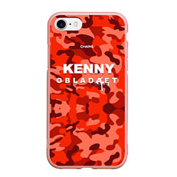 Чехол iPhone 7/8 матовый Kenny: Obladaet Camo, цвет: 3D-светло-розовый