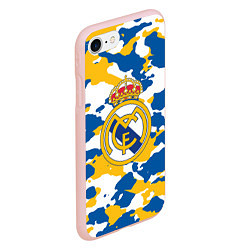 Чехол iPhone 7/8 матовый Real Madrid: Camo, цвет: 3D-светло-розовый — фото 2