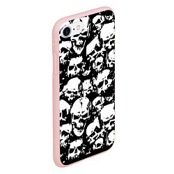 Чехол iPhone 7/8 матовый Черепа ужаса, цвет: 3D-светло-розовый — фото 2