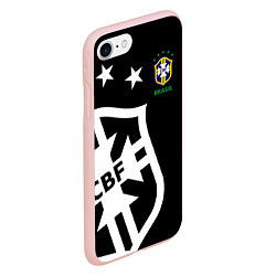 Чехол iPhone 7/8 матовый Brazil Team: Exclusive, цвет: 3D-светло-розовый — фото 2