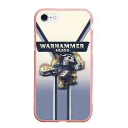 Чехол iPhone 7/8 матовый Warhammer 40000: Tau Empire, цвет: 3D-светло-розовый