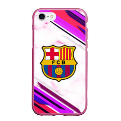 Чехол iPhone 7/8 матовый Barcelona, цвет: 3D-малиновый