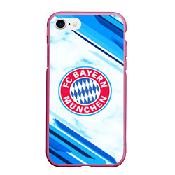 Чехол iPhone 7/8 матовый Bayern Munchen, цвет: 3D-малиновый