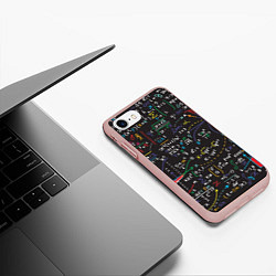Чехол iPhone 7/8 матовый Math, цвет: 3D-светло-розовый — фото 2