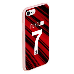 Чехол iPhone 7/8 матовый Ronaldo 7: Red Sport, цвет: 3D-светло-розовый — фото 2