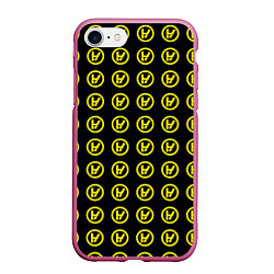 Чехол iPhone 7/8 матовый 21 Pilots: Symbol Pattern, цвет: 3D-малиновый