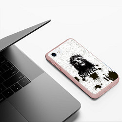 Чехол iPhone 7/8 матовый Slipknot Demon, цвет: 3D-светло-розовый — фото 2