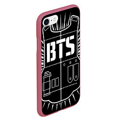 Чехол iPhone 7/8 матовый BTS ARMY, цвет: 3D-малиновый — фото 2